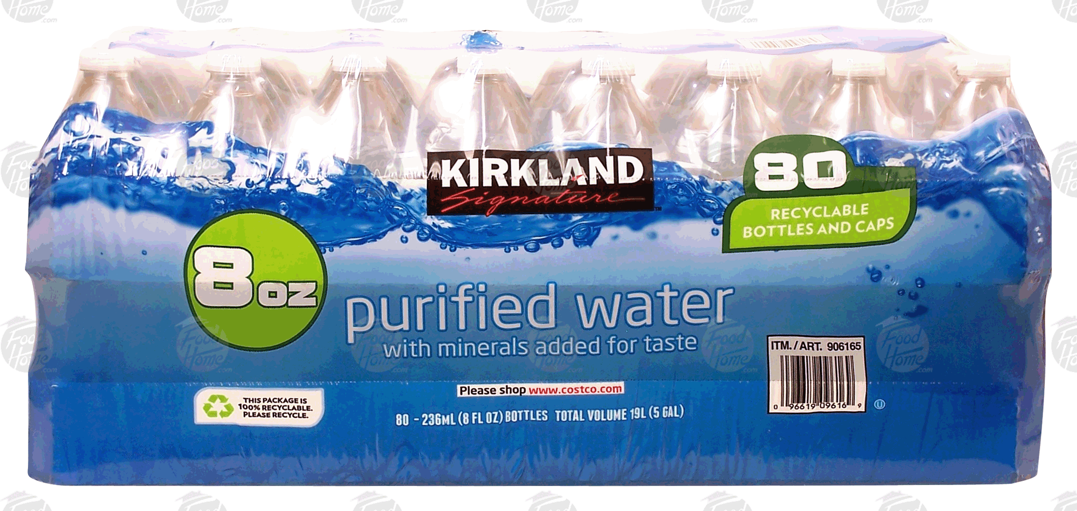 Kirkland Signature  purified water with minerals added for taste, 8-oz. Full-Size Picture